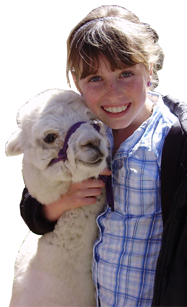 Girl with alpaca